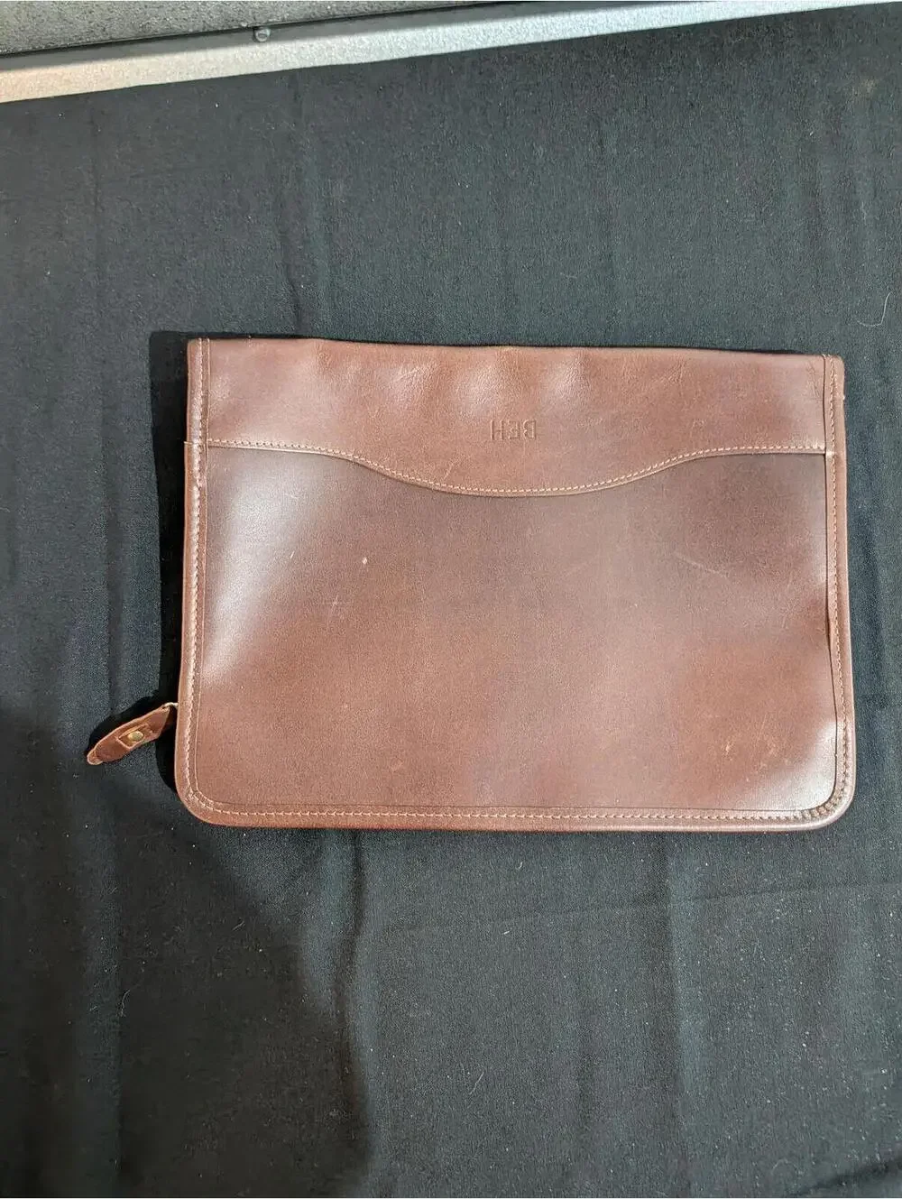 JW Hulme Co - Brown Leather Zip Portfolio Document Case